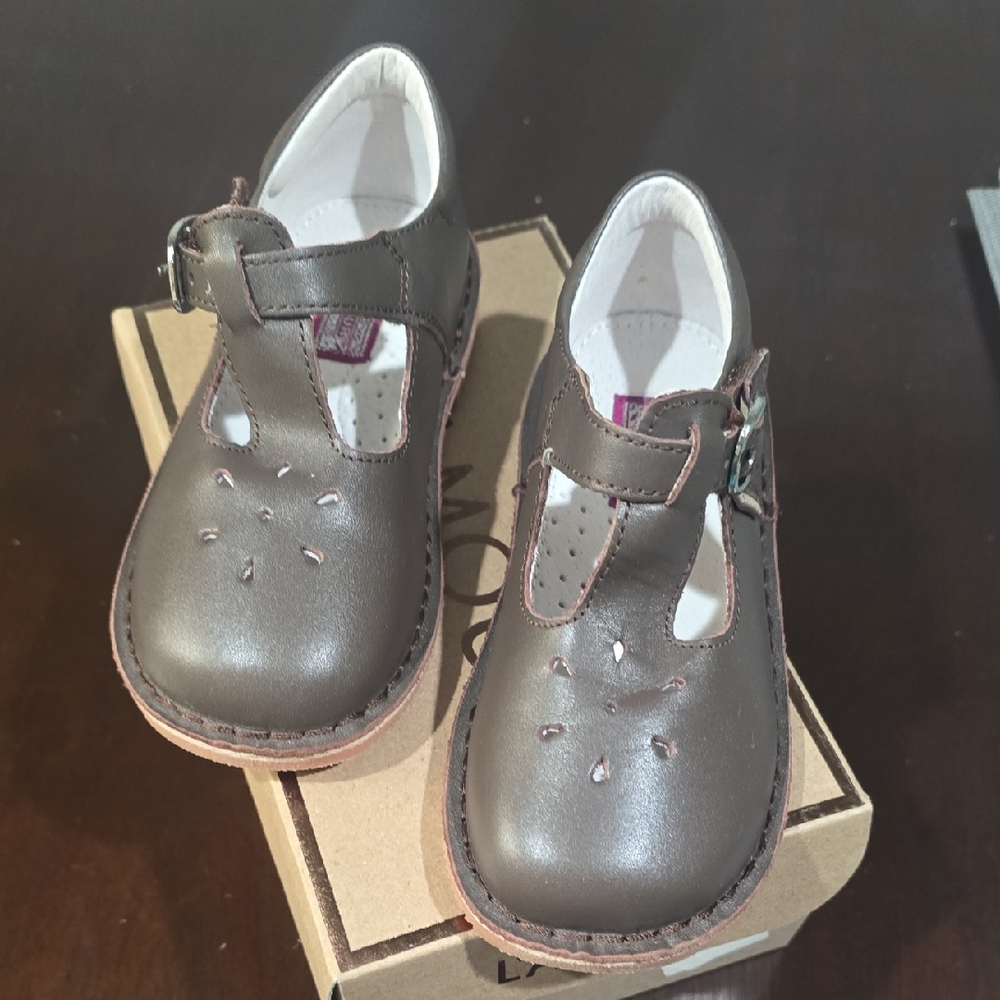 L'Amour Brown Kids Dress Shoes